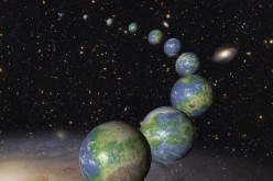 This is an artist's impression of innumerable Earth-like planets that have yet to be born over the next trillion years in the evolving universe.