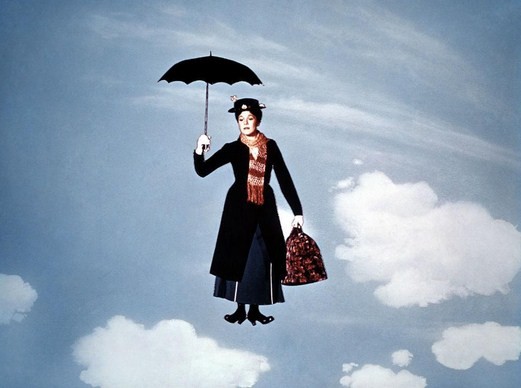 Julie Andrews played Mary Poppins in Robert Stevenson’s 1964 “Mary Poppins.”