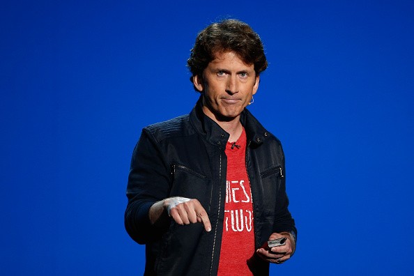 Game Director and Executive Producer at Bethesda Game Studios, Todd Howard speaks about 'Fallout 4' during the Bethesda E3 2015 press conference at the Dolby Theatre on June 14, 2015 in Los Angeles, California. 
