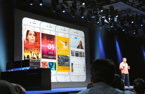 Apple's senior vice president of Internet Software and Services Eddy Cue speaks about Apple Music during Apple WWDC on June 8, 2015 in San Francisco, California
