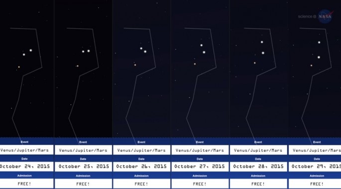 Look east before sunrise in late October for a beautiful conjunction of bright planets.