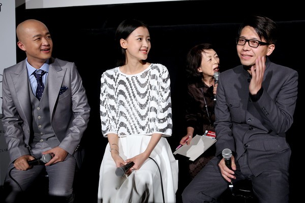 Director Hao Jie and "My Original Dream" cast attend a press conference for the Tokyo International Film Festival.