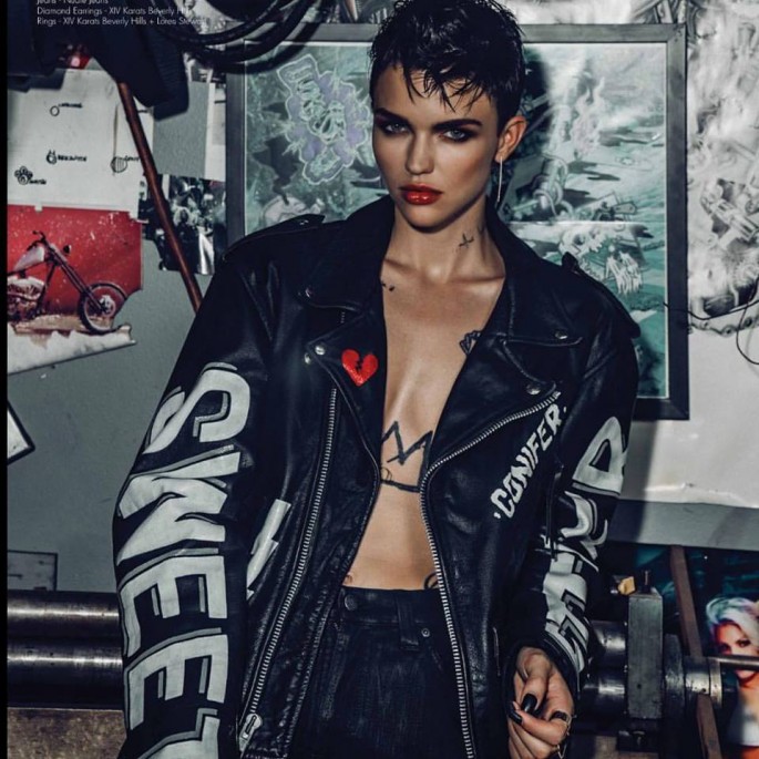 Ruby Rose co-hosted the MTV Europe Music Awards with Ed Sheeran.