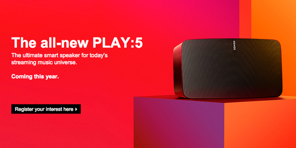 Sonos Play: 5 costs $500 and will be available on Nov. 20.