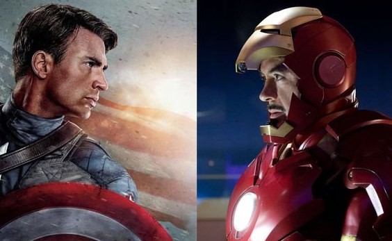 Chris Evans and Robert Downey Jr. reprise their roles as Captain America and Iron Man, respectively in Joe Russo and Anthony Russo's "Captain America: Civil War." 