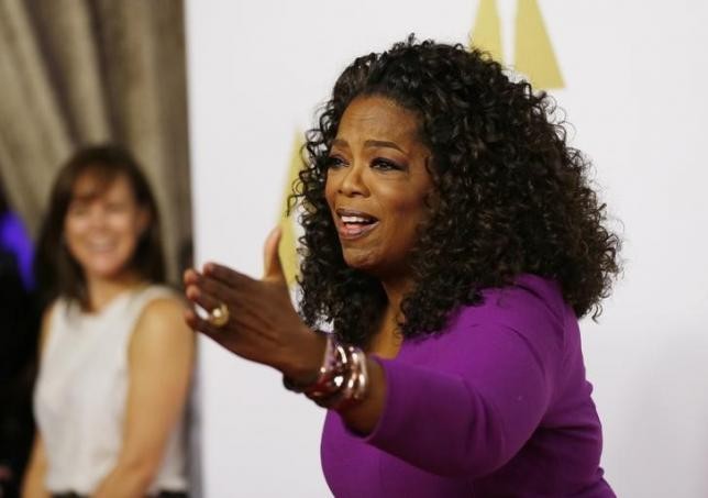 "Selma" star Oprah Winfrey arrives at the  87th Academy Awards.