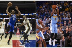 Rookie watch: Philadelphia 76ers' Jahlil Okafor (L) and Denver Nuggets' Emmanuel Mudiay.