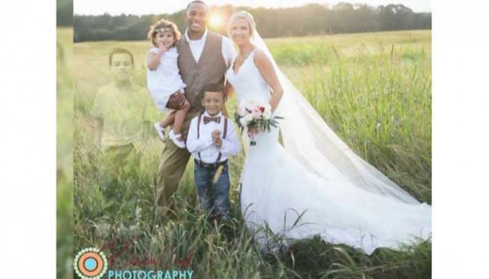 Wedding Photo With Photoshopped Son