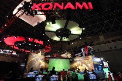 The Konami Corp. booth stands at the Tokyo Game Show 2015 at Makuhari Messe in Chiba, Japan, on Thursday, Sept. 17, 2015.