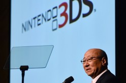 Nintendo President Tatsumi Kimishima announces the company's financial results and future of corporate strategy during a press briefing in Tokyo on October 29, 2015.