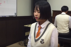 A teenage girl from Seoul, South Korea, performs Adele's 