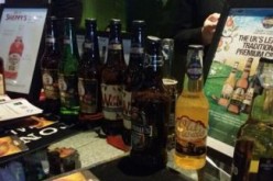 Samples of British beer are displayed during the British Menu Week held in Beijing to promote British food among the Chinese.