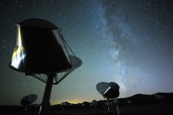 The Allen Telescope Array searches for alien or narrowband signals from distant stars and planets.
