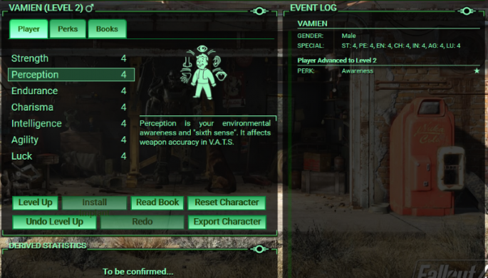 "Fallout 4" related website makes it possible to test out new gear and the games' level up system