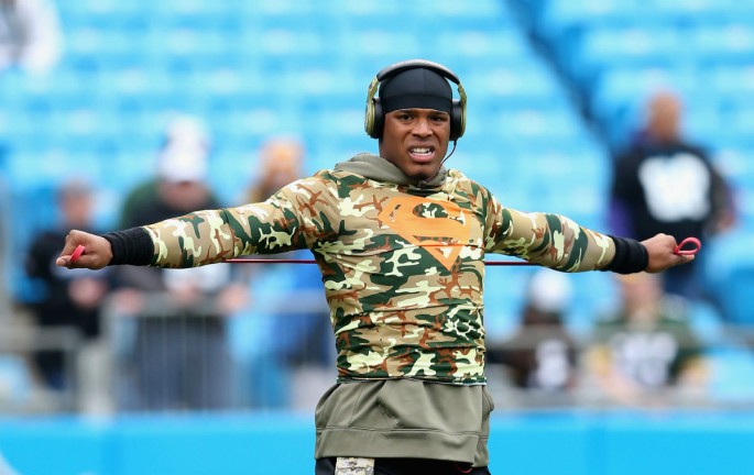 Carolina Panthers quarterback Cam Newton warming up before the game against Green Bay last Sunday.