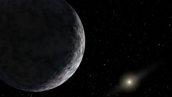 The most distant object in the solar system is three times as far as Pluto's distance from the sun.