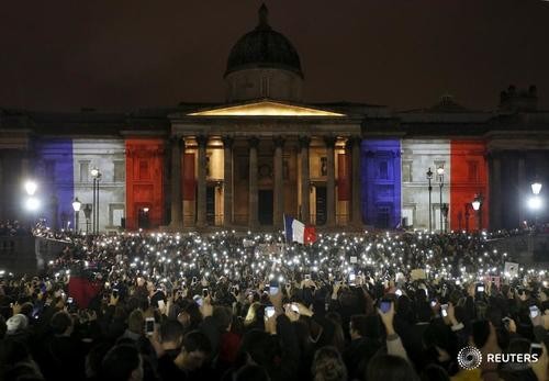 London Vigil for Paris Attacks