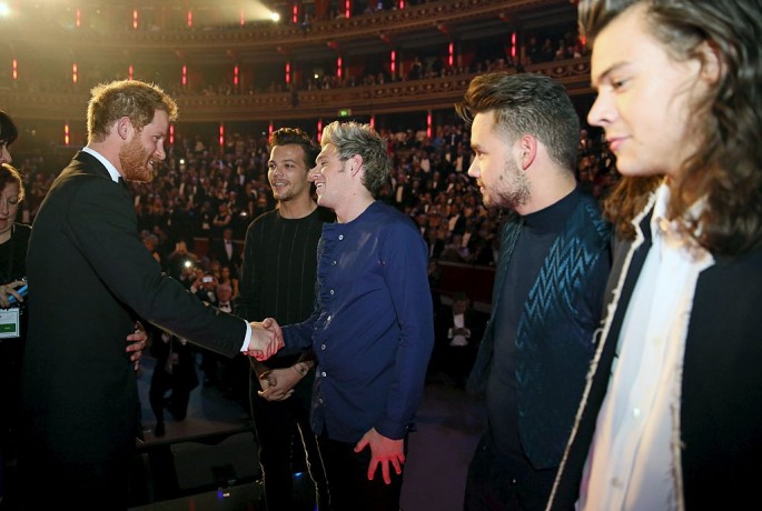 Prince Harry met One Direction member Harry Styles at the Royal Variety performance.