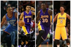 Lakers Trade Rumors (from L to R): Russell Westbrook, D'Angelo Russell, Julius Randle, and Nick Young.