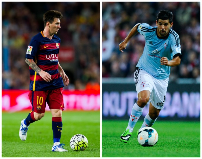 Arsenal Rumors Central: Lionel Messi (L) and Nolito.