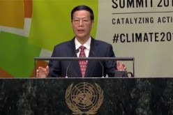 Chinese Vice Premier Zhang Gaoli reiterated in last year's U.N. summit China's commitment to reduce greenhouse gas emissions as contribution to fight climate change.
