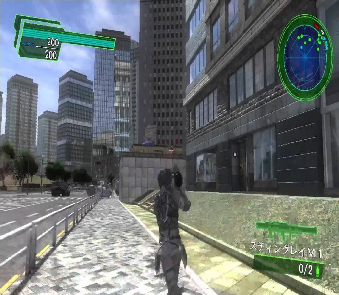 An in-game screenshot of Earth Defense Force 4.1: Shadow of New Despair.