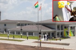 Ghanaian President John Dramani Mahama attended the inauguration ceremony for the new campus built by a Chinese company in Ho, near Accra.