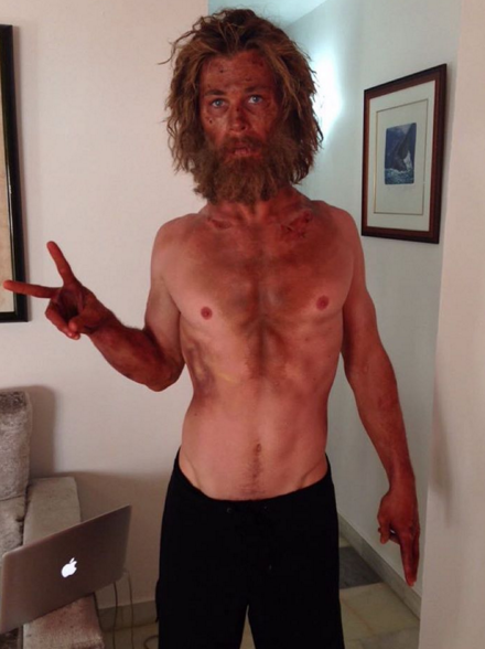 Chris Hemsworth lost weight for his role as Owen Chase in Ron Howard's "In the Heart of the Sea."