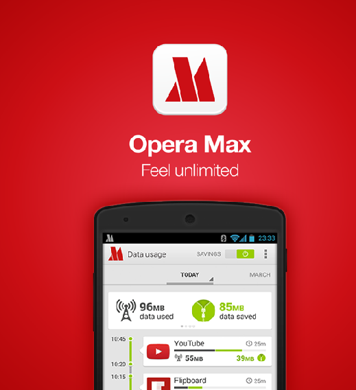 Opera Max will now support online music streaming services.