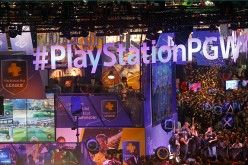 A PlayStation logo is displayed during the Paris Games Week, a trade fair for video games on October 29, 2015 in Paris, France. Paris Games week runs from October 28 until November 1, 2015.