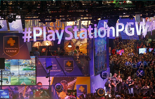 A PlayStation logo is displayed during the Paris Games Week, a trade fair for video games on October 29, 2015 in Paris, France. Paris Games week runs from October 28 until November 1, 2015.