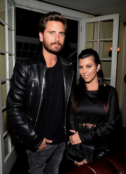Scott Disick and Kourtney Kardashian attend the opening ceremony of the Calvin Klein Jeans' celebration launch.