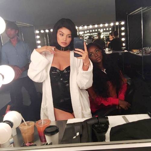 Kylie Jenner selfie in preparation for Interview Magazine photoshoot