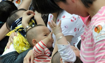 Breastfeeding in public is still considered taboo in some parts of Chinese society.