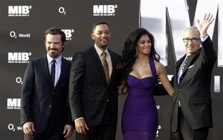 Actor Will Smith is seen with cast members of ''Men in Black III'' in Berlin