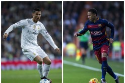 Real Madrid's Cristiano Ronaldo (L) and Barcelona's Neymar.