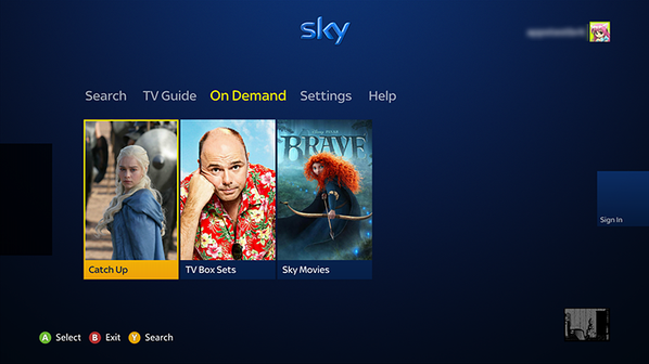 Sky TV app on Xbox One offers over 1,000 movies, box sets, live shows, and sporting events.