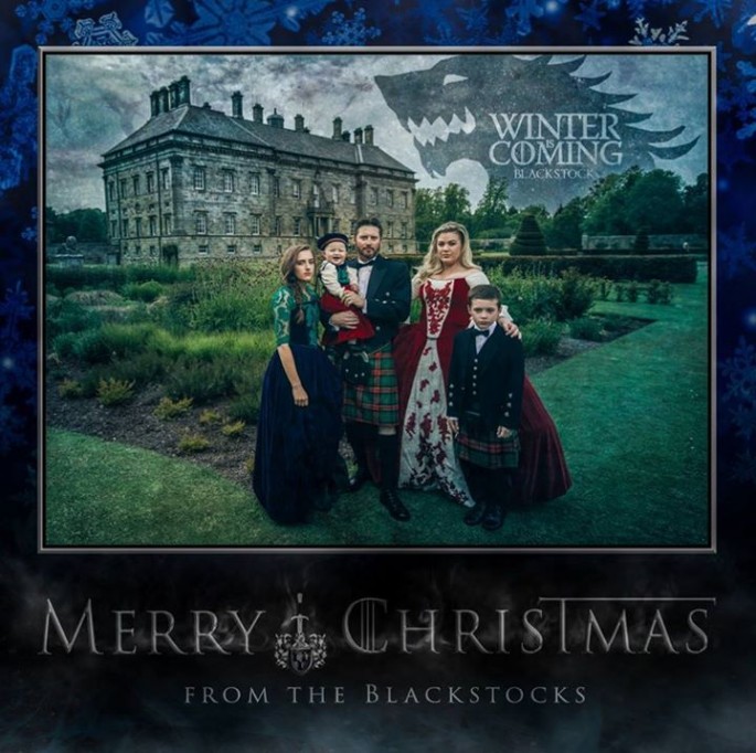 Kelly Clarkson shared an epic "Game Of Thrones" themed Christmas Card with her family.