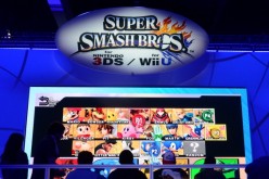 Gamers play Super Smash Bros. for Nintendo 3Ds at the annual E3 video game extravaganza in Los Angeles, California on June 10, 2014. 