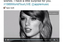 Taylor Swift informs fans on Twitter her 
