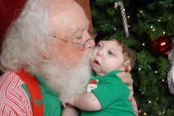Jaxon Buell with Santa 