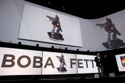 John Vignocchi, vice president of production at Disney Interactive Studios, speaks about the launch of the Star Wars Boba Fett character for the Disney Infinity 3.0 video game during a Sony Corp. event ahead of the E3 Electronic Entertainment Expo in Los 