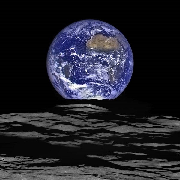 NASA's Lunar Reconnaissance Orbiter captured this Earthrise image from a unique point of view.