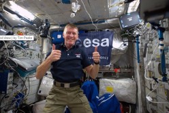 British astronaut Tim Peake aboard the ISS.