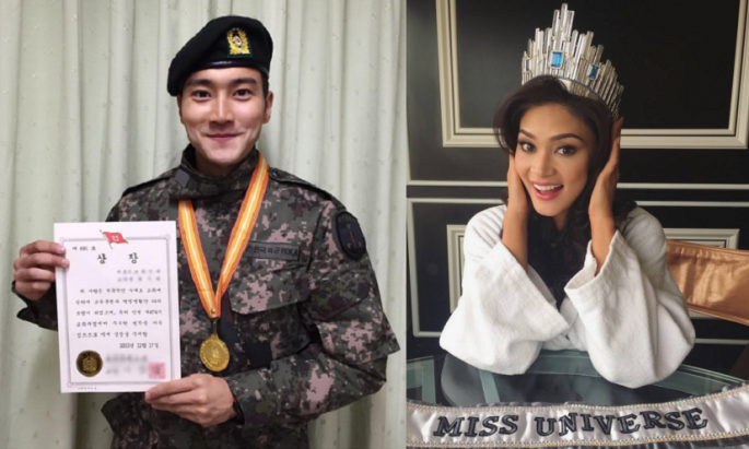 K-pop group Super Junior's Choi Siwon congratulated Pia Alonzo Wurtzbach on winning Miss Universe 2015.