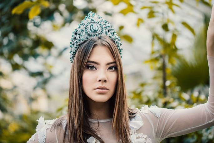 Maja Cucik represented Montenegro during the Miss Universe 2015 beauty pageant in Las Vegas, Nevada.