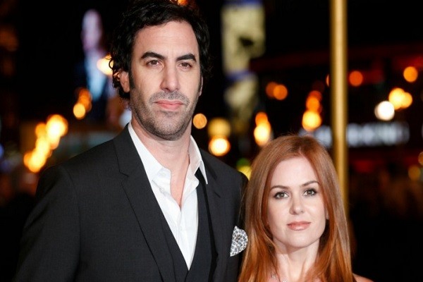 Actors Sacha Baron-Cohen and Isla Fisher attended the world premiere of "Les Miserables."