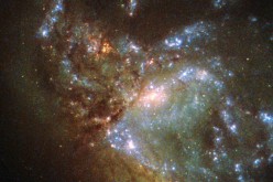 This image, taken with the Wide Field Planetary Camera 2 on board the NASA/ESA Hubble Space Telescope, shows the galaxy NGC 6052, located around 230 million light-years away in the constellation of Hercules.