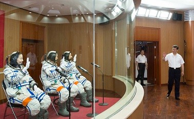 President Xi Jinping bids farewell to Chinese astronauts in 2012, and four years later, China is set to launch more than 20 new space missions including another manned mission.