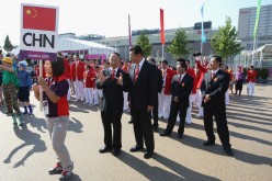 Some members of the Chinese delegation during the 2012 London summer Olympic Games.